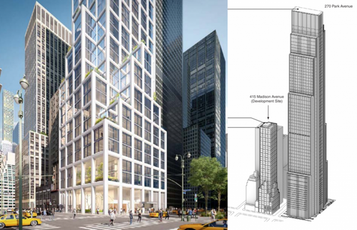 Renderings by SOM revealed for 415 Madison Avenue In Midtown East, Manhattan